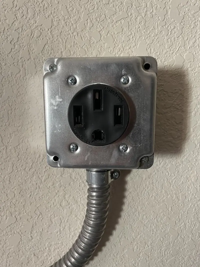 NEMA 14-50 outlet installed for Electrical Panel Upgrade in Harrisonburg