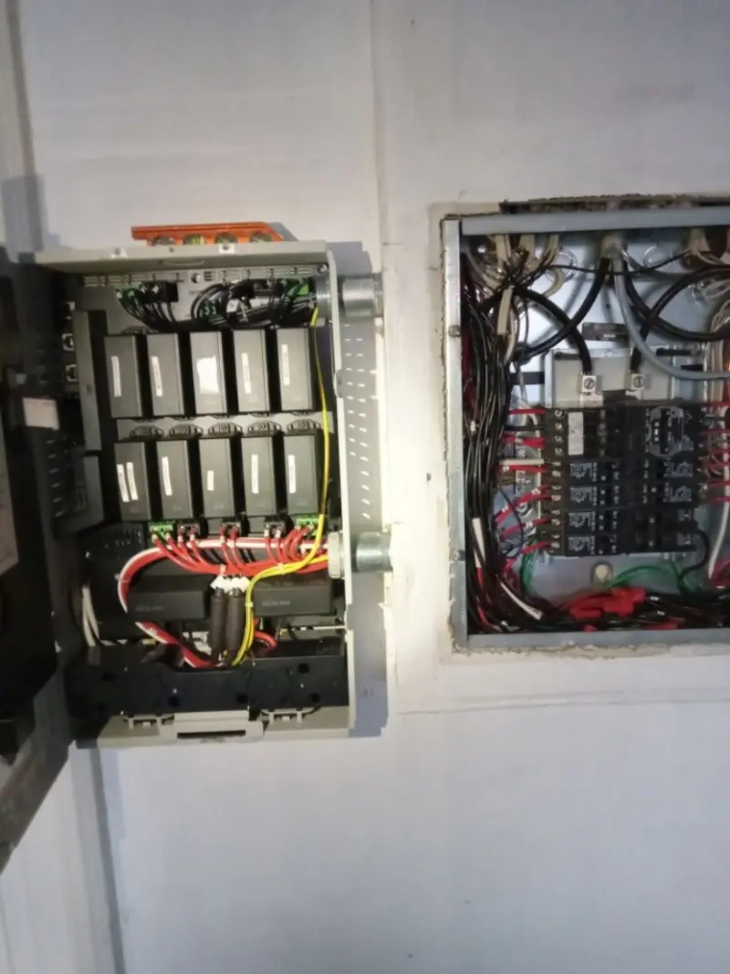 Electrical panel upgrade completed for Security Camera Wiring in Harrisonburg
